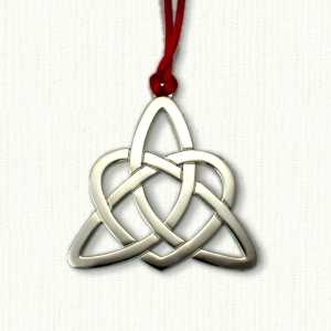 Celtic Triangle Heart Knot Ornament