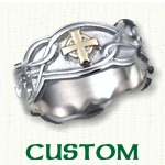 Custom designed Celtic Knot Wedding Rings