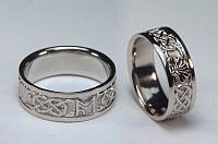 Personalized Moon Runes Wedding Bands