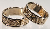 Custom Triangle band with Dragon & Anch