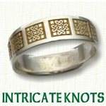 Intricate Celtic Knot Wedding Rings