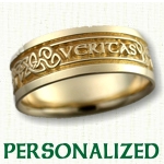 Personalized Celtic Wedding Rings - add your names, wedding date etc.