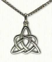 Pierced Triangle & Heart Knot Pendant