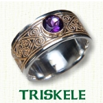 Triskele Knot Celtic Wedding Bands