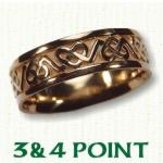 3 & 4 Point Knot Celtic Wedding Bands