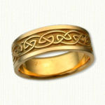 14kt yellow Celtic Broxburn Wedding Band