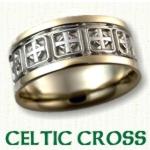 Celtic Cross Knot Wedding Rings