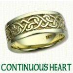 continuous Heart Knot Celtic Wedding Rings