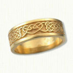 18kt Yellow gold Tarland Knot with Culmora Heart Wedding Band