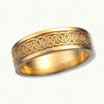 Celtic Dornoch Knot Wedding Band with Rails