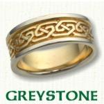 Greystone Knot Celtic Wedding Rings