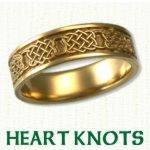 Heart Knot Celtic Wedding Rings