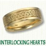 Heart Knot Celtic Wedding Bands