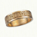 14Kt yellow gold Kinloss Circle Knot Band