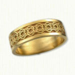 14Kt yellow gold Kinloss Knot Wedding Band