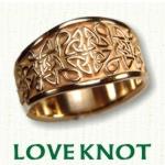 Tapered Love Knot Celtic Wedding Bands