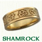 Shamrock Knot Celtic Wedding Rings