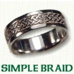 Simple Braid Knot Celtic Wedding Rings