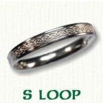 S Loop Knot  Celtic Wedding Bands