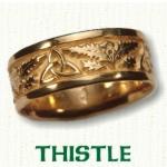 Thistle Knot Celtic Wedding Bands