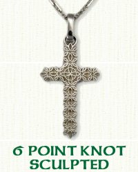 6 Point Knot Cross Sculpted