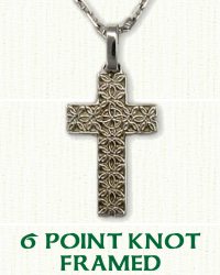 6 Point Knot Cross Framed