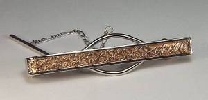 Custom Tie Bar with Script Initials