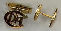 Pierced initial cuff links,cufflinks