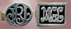 monogram cuff links, CUFF LINKS
