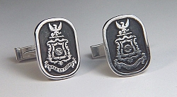 Custom Family Crest Cufflinks Sterling silver custom family crest cuff links
