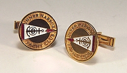 14kt enameled custom burgee cuff links