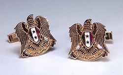 14kt yellow gold enameled military cuff links 14kt yellow gold enameled military cuff links