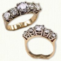 1ct total weight diamond anniversary band