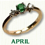 Celtic April Engagement Ring