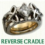 Reverse Cradle Engagement Ring - Celtic