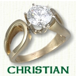 Christian Engagement Ring - celtic