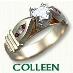 Colleen Engagement Ring - Celtic Claddagh style