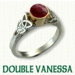 Double Vaness Engagement Ring - Celtic