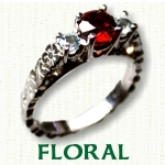 Floral Engagement Ring - celtic