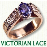 Victorian Lace Engagement Ring - Celtic
