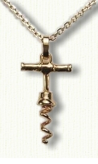 14KY Corkscrew Pendant