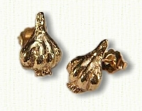 18KY Garlic Bulb Earrings