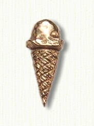 14KY Ice Cream Cone Tack Pin