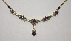 14KW amethyst necklace