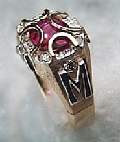 Gents custom ruby ring