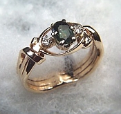Oval Green Sapphire Ring