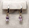Oval pink sapphire earrings on 14kt eurowires