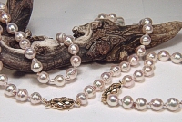 7.5mm Rose' Colored Baroque Cultured Pearls