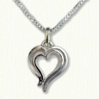 Stylized Double Heart Pendant