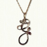 Monogram pendant with angel - letter G